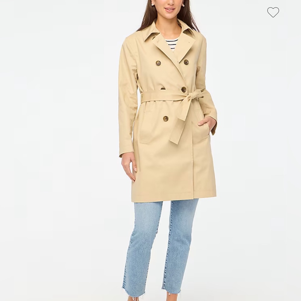 JCrew Factory Classic Trench Coat - Light Khaki
